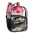 thumbnail image 2 of PVC Transparent Backpacks Clear Backpack for Travel and Outings Red Valentine's Day Pattern, 2 of 7