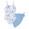 thumbnail image 5 of newwalpole Girls Bathing Suit Size 9-16 Teen Cutout Adjustable Strap One Piece Swimsuits with Mesh Cover Up Sky Blue for Size 7-8 Years, 5 of 5