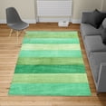 thumbnail image 2 of Rustic Turkish Area Rug, Painted Wood Board Horizontal Lines Birthdays Easter Holiday Backdrop Image, Soft Carpet for Living Room Decor with Distressed Look, 5.2' X 7.6', Pistachio Green, by Ambesonne, 2 of 4
