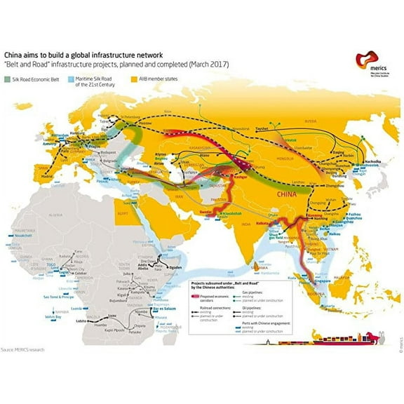 Iconic Arts Economic Map 31" x 24" Poster
