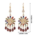thumbnail image 4 of Xihbxyly Pendientes Étnicos, Joyas Navideñas Deslumbrantes, Pendientes Colgantes Únicos y Brillantes, Accesorios Navideños Llamativos, Regalo Perfecto para Tus Seres Queridos, Elegante Declaración de, 4 of 4