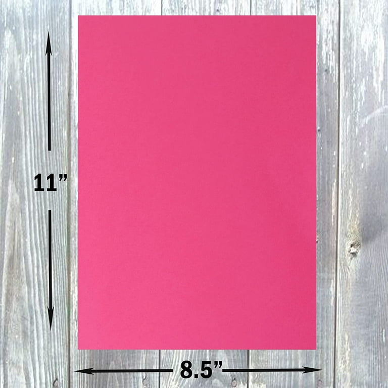 Hamilco Colored Cardstock Scrapbook Paper 8.5 x 11 Fuchsia Pink