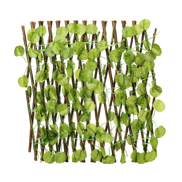 Firlar Artificial Leaf Expandable Fence Screen Plant Leaves 40cm Home