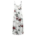 thumbnail image 5 of bnaln Summer Dresses Women Casual Sleeveless Maxi Dress Cute Floral Printed Dresses Oversized V Neck Spaghetti Strap Camis Dress Elegant Prom Party Dresses Wedding Guest Dress, 5 of 5