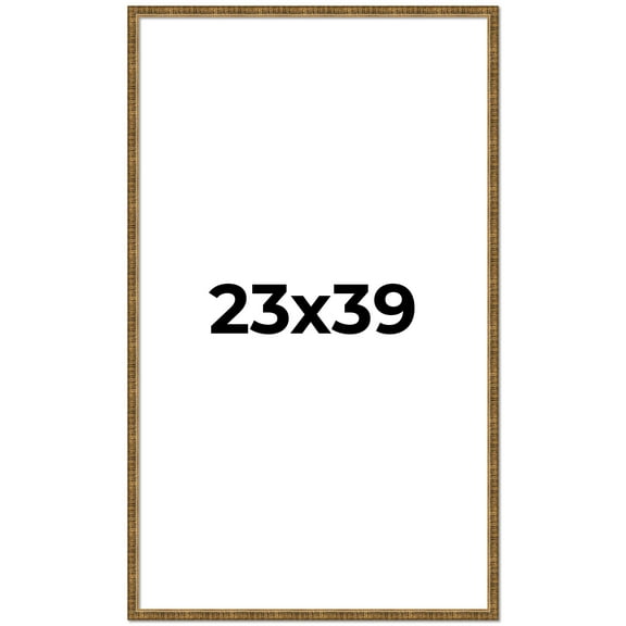23x39 Frame Gold Picture Frame - Complete Modern Photo Frame Includes UV Acrylic Shatter Guard