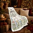 thumbnail image 3 of Kindness Quote Wildflower Butterfly Thank You, Cozy Typography Art Scene, Warm Flannel Blanket for Living Room and Reading Nook, Art Lovers Appreciation Gift, Artistic Home Decor, 3 of 9