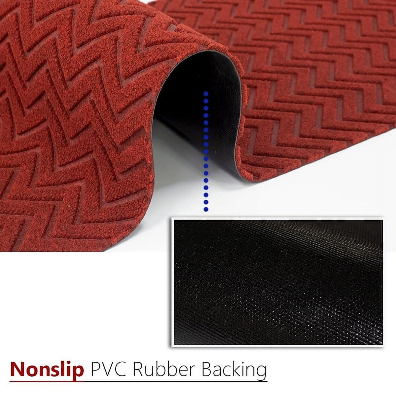 Goasis Lawn 4' x 20' Red Runner Rug Indoor Non Slip Carpet for Entryway Kitchen Laundry Garage