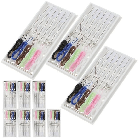 10 Packs Travel Sewing Kit Pre-threaded Embroidery Mini Emergency Needles for Adults Kits
