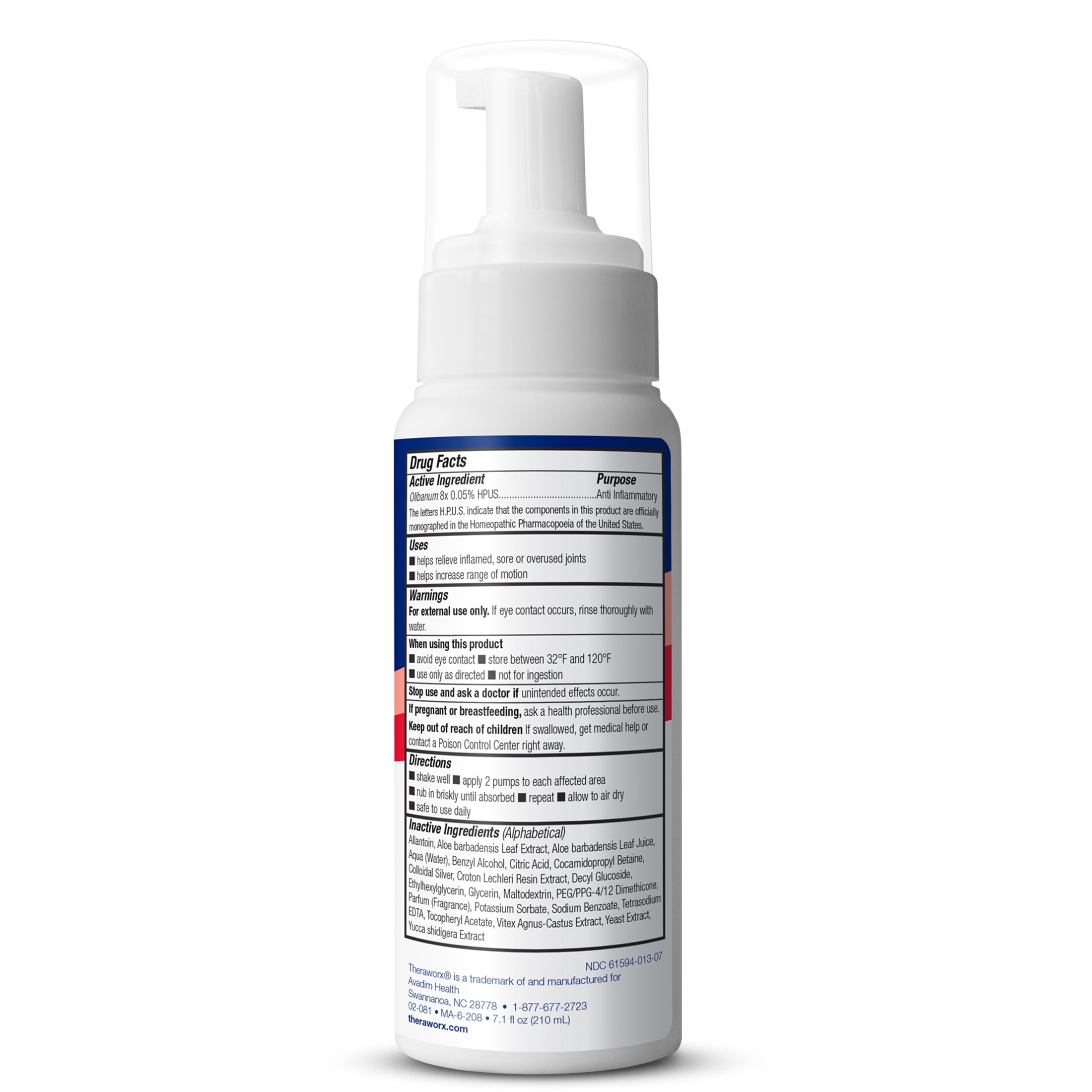 (2 pack) Theraworx® Joint Relief Foam Made with Frankincense, Fast-Acting Joint Discomfort Relief, Paraben-Free 7.1 fl oz