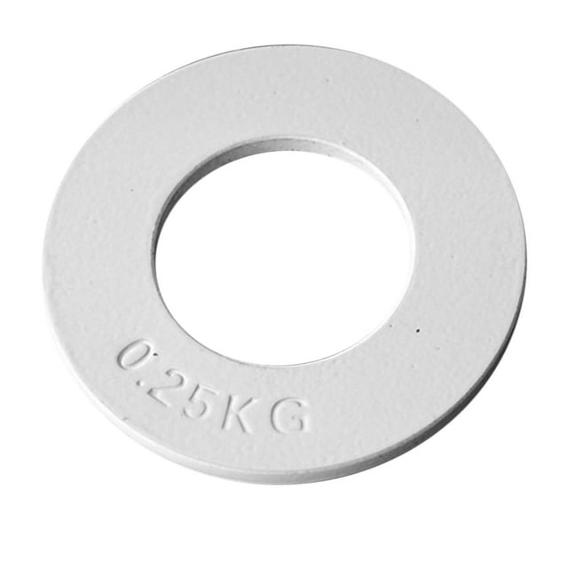 koolsoo Poids Fractionnaires en Acier, Disques Micro de Poids Standard de 2 Pieds' pour Barre et Musculation, Blancs 0,25 kg