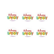 Happy Birthday Outline 12 - 2 inch Cupcake Edible Frosting Photos
