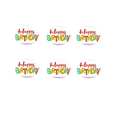 Happy Birthday Outline 12 - 2 inch Cupcake Edible Frosting Photos