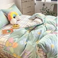 thumbnail image 4 of Ilustraciones florales Juegos de cama verde púrpura, 4 of 8