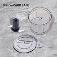 thumbnail image 5 of OVENTE 1.5-Cup Electric Food Chopper, 100W Food Processor with One-Touch Control and Stainless Steel Blade Ideal for Slicing Vegetable, Grinding, Shredding, Mincing, Puree and Meal Prep Black PF1515B, 5 of 7