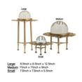 thumbnail image 5 of 12, 9, 8 Inch Set of 3 Crystal Balls, Decorative Accent, Gold, 5 of 6