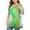 Yellow, variant on Babysbule Womens Tops Women Plus Size Tops Tie-dye Print Short Sleeve V-neck Blouse Pleated Hem Shirt
