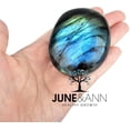 thumbnail image 4 of June&Ann Natural Labradorite Palm Stones Healing Gemstone Therapy Worry Crystal Stones for Meditation Chakra Balancing Collection, Irregular Shape, 4 of 5