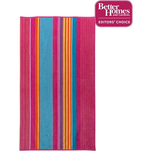 Better Homes&gardens Ombre Stripe Pink Beach Towel
