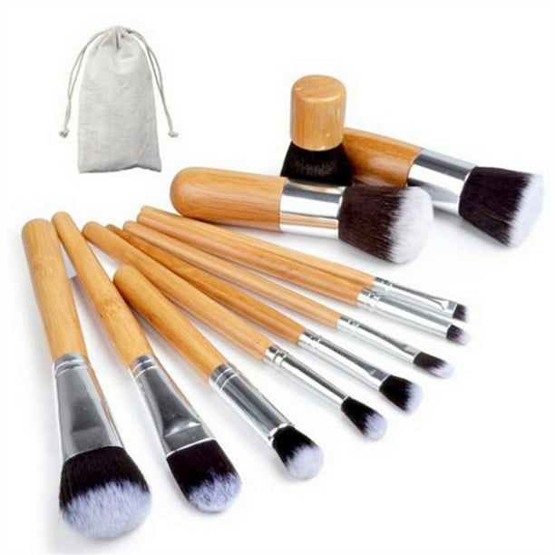 Cepillos Cosméticos, Cepillos De Maquillaje De Tubo De Aluminio Para Viajes