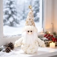 thumbnail image 6 of Light Up Christmas Faceless Gnome Plush White Gold Faceless Gnome Doll Christmas Plush LED Christmas Decor 8.66 Inch Tabletop Ornament for Minimalist Indoor Xmas Home Decor Christmas Gift, 6 of 7