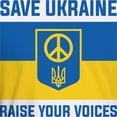 thumbnail image 3 of CafePress - Save Ukraine Raise Your Voices Fitted T Shirt - Fitted T-Shirt, Vintage Fit Soft Cotton Tee, 3 of 4