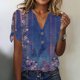 thumbnail image 1 of Fiudx Ofertas Flash Artículos En Oferta Blusa de Manga Corta de Verano con Cuello En V para Mujer, Sexy, Informal, con Estampado Regular, 1 of 5