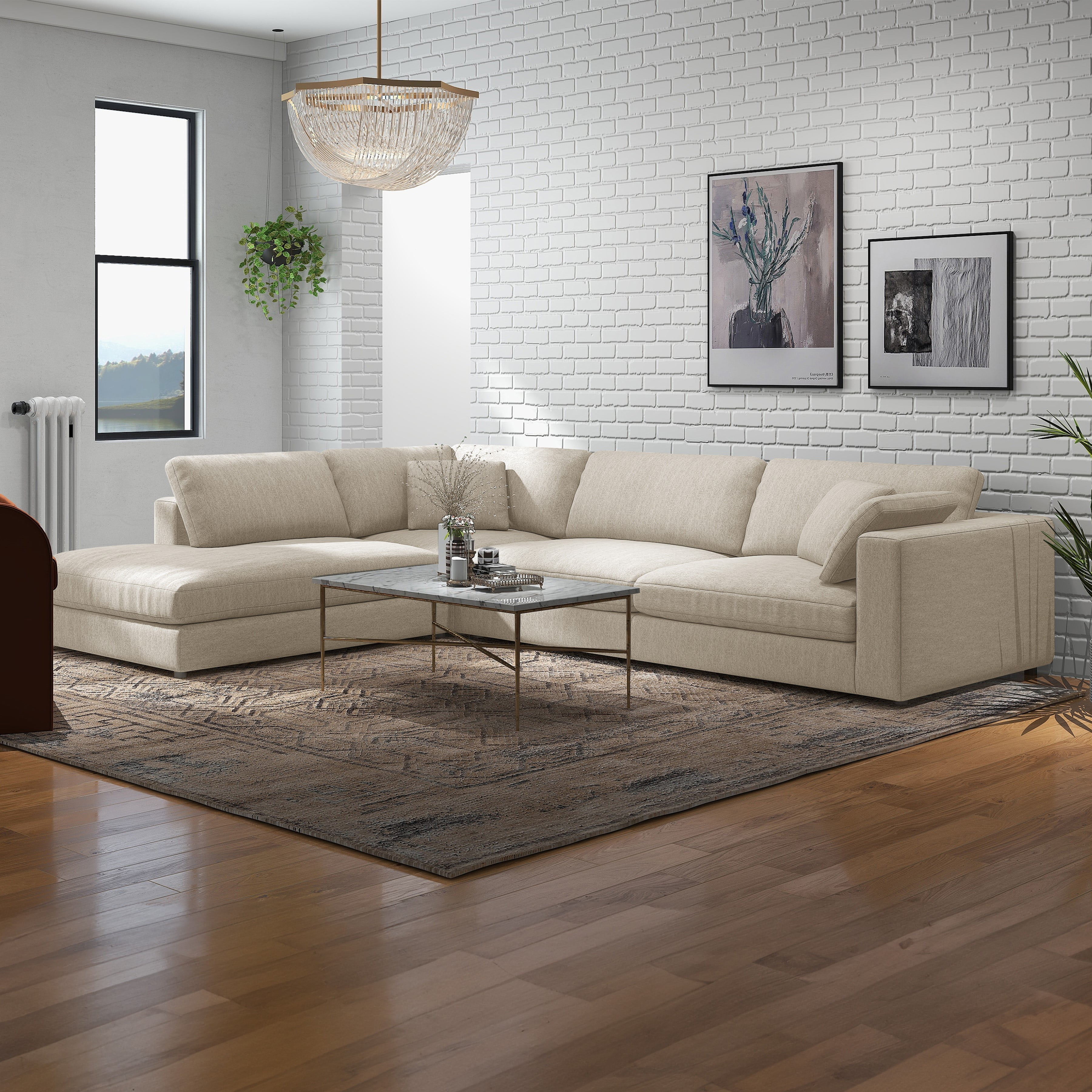 Joelle128 in. Left Facing Sectional