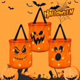 thumbnail image 4 of Glow In The Dark Halloween Candy Bag LED Light Up Party Tote Reusable For Trick Or Treat, 4 of 8