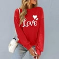 thumbnail image 5 of FAWUUDO Valentines Sweatshirt Women: Love Heart Graphic Hoodie Long Sleeve Shirt Lovers Gift Pullover Top, 5 of 7