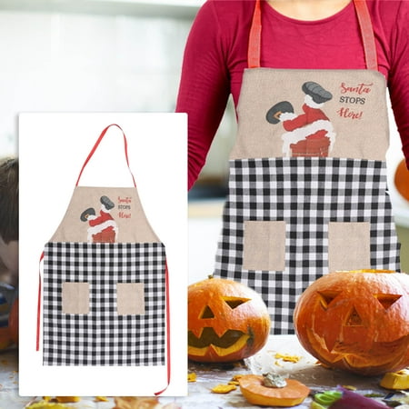 

Mittory Home Decoration Props Hanging Neck Double Pocket Apron