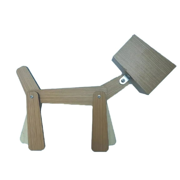 Wooden Dog-Shaped Table Lamp, USB-Powered Decorative Light for Living Room & Nursery - Handcrafted Pet-Themed Home Furnishing,Khaki