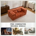 thumbnail image 6 of SOULART 78.74" Loveseat Sofa,Orange Convertible Floor Sofa Bed,Boneless Sectional Sofa,No Assembly Required, 6 of 8