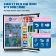 thumbnail image 3 of WANAI 3.2 Cu.ft Mini Refrigerator with 5 Temp Control Small Fridge Compact Size for Any Room Silver, 3 of 10