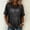 Black women sequins t shirt a1, variant on SSZMDLB Women Sequins T-Shirt Short Sleeve Round Neck Casual Basic Tee Holiday Party Tops Summer Fashion Outfits Workout Clothes, Brown XL