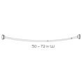 thumbnail image 6 of Zenna Home NeverRust 50 in. to 72 in. Aluminum Dual Mount Curved Shower Curtain Rod in Chrome 34, 6 of 6