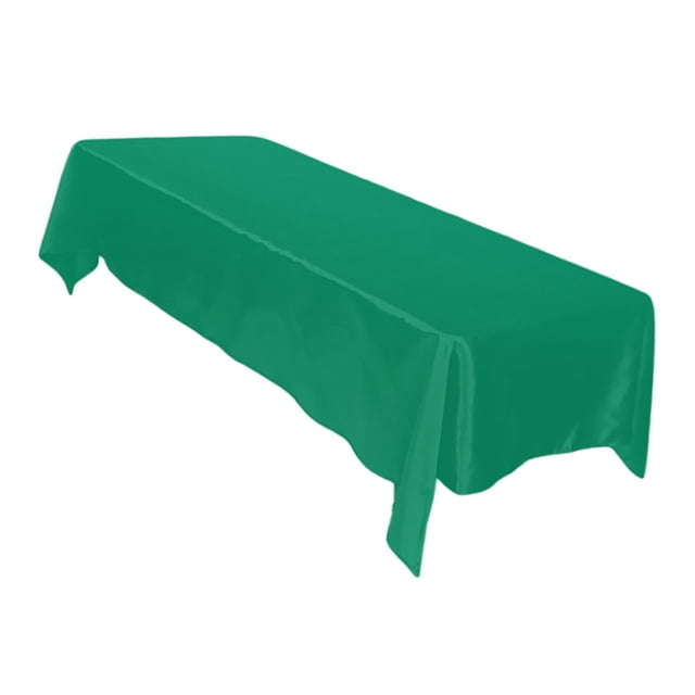 Mantel cuadrado de poliéster de 145 x 200 cm (57,09 x 78,74 pulgadas), ideal para fiestas de cumpleaños. Fácil de limpiar. Verde
