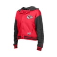 thumbnail image 4 of Women's New Era  Red Kansas City Chiefs Throwback Full-Snap Hooded Jacket, 4 of 5