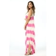 thumbnail image 2 of Riviera Sun Tie Dye Spaghetti Strap Maxi Dress (Pink / White, X-Large), 2 of 3
