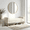 65.75" Beige Ottoman, variant on 65.75" Ottoman with Arm,Modern Style,Storage Bench with Upholstered and Gold Legs,Suitable for Guestrooms,Bedroom,Living Room,Beige
