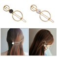 thumbnail image 1 of Pinzas para el Cabello Huecas Minimalistas Hugo, Pinza de pelo geométrica para mujer, 1 of 10