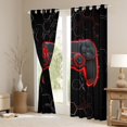 thumbnail image 3 of Homewish Cartoon Game Console Blackout Curtains Set of 2 (52x84 Each) for Teens, Red Gamer Gamepad Window Curtains, Futuristic Honeycomb Curtains and Drapes, Curtains and Drapes Bedroom Decor, 3 of 6