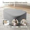 thumbnail image 4 of UIXE Rounded Triangle Ottoman Pebble Footstool Upholstered Coffee Side Tables for Living Room, Gray, 4 of 7