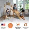 thumbnail image 4 of Avenlur Juniper Montessori Toddler Playset Indoor Playground Folding Gym, Interchangeable Baby/Toddler Swing 5 in 1 Multifunctional Foldable, Ladder Climber, Slide, Rock Climbing Kids Ages 1yr - 5yrs, 4 of 15