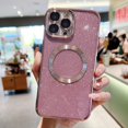 thumbnail image 1 of Electroplated Glitter Super Strong Magnetic Hard Hole Phone Case Suitable For IPhone15Promax/14Pro/13/12Promax/12Pro/11Promax/11 Protective Case, 1 of 5
