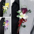 thumbnail image 3 of 4pcs , Business celebration guests, VIPs, corsages, calla lilies, wedding grooms, bride and groom's lapels, artificial flowers, wedding supplies, 3 of 6