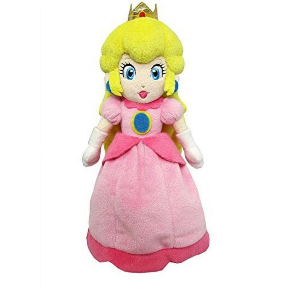 Sanei Super Mario All Star Collection - AC05 - 10" Princesse Pêche Petite Peluche, Rose