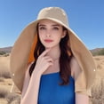 thumbnail image 2 of Full Face Sun Hat for Women Summer Wide Brim Shawl Neck Cover Outdoor Hiking Cycling Beach Sunshade Fisherman Visor Cap, 2 of 4