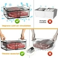 thumbnail image 2 of Stackable Chest Freezer Container with Handle Metal Refrigerator Storage Basket, 2 of 13