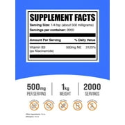 BulkSupplements Niacinamide Powder - Vitamin B3, B Vitamin Supplement, 500mg per Serving, 1kg (2.2 lbs)