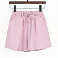 thumbnail image 4 of Womens Casual Shorts Drawstring Sweat Elastic Waist Running Workout With Pockets Girls Bottoms Shorts, 4 of 5